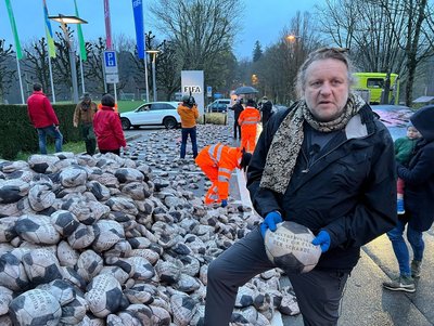 Protestaktion Weltgewissen Katar GMF 