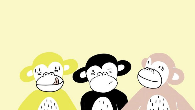 Drei GmÄffchen Illustration