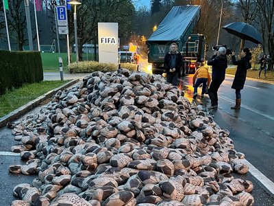 Protestaktion Weltgewissen Katar GMF 